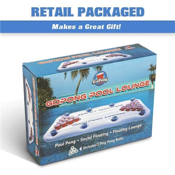 GoPong Pool Lounge Beer Pong Inflatable - Picture 6 of 6